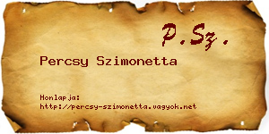 Percsy Szimonetta névjegykártya